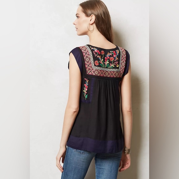 Floreat Kyra Embroidered Tunic Sleeveless Top Size 4 U574 - Picture 6 of 7